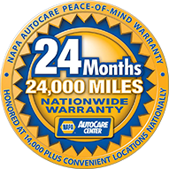 24 Months / 24,000 Miles Nationwide Warranty badge